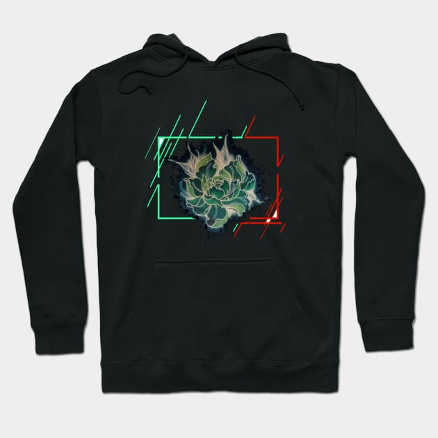 Black green flower Hoodie by ThanillBlackBlood